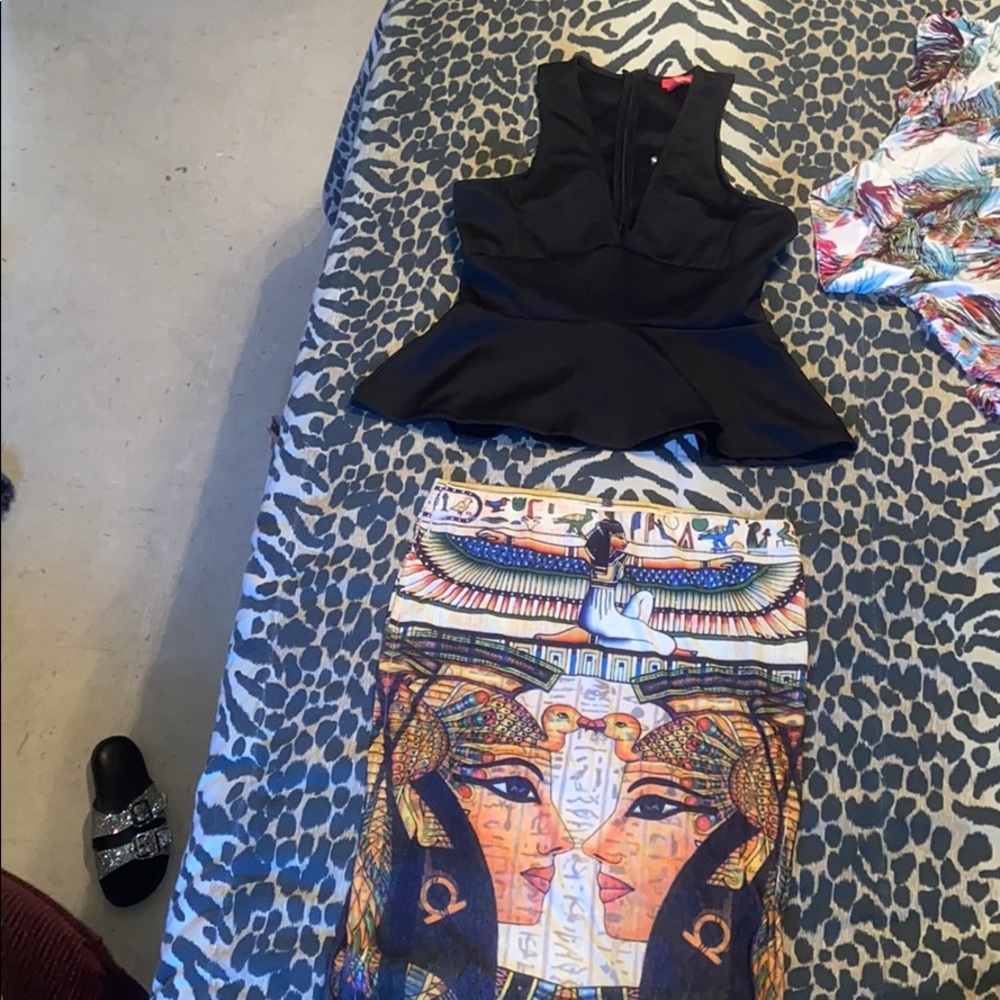 2pcs skirt and top